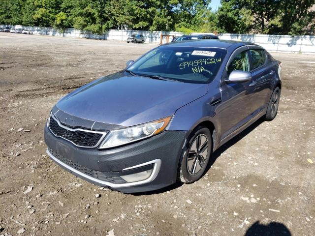 KNAGM4AD1C5011945 - 2012 KIA OPTIMA HYB GRAY photo 2