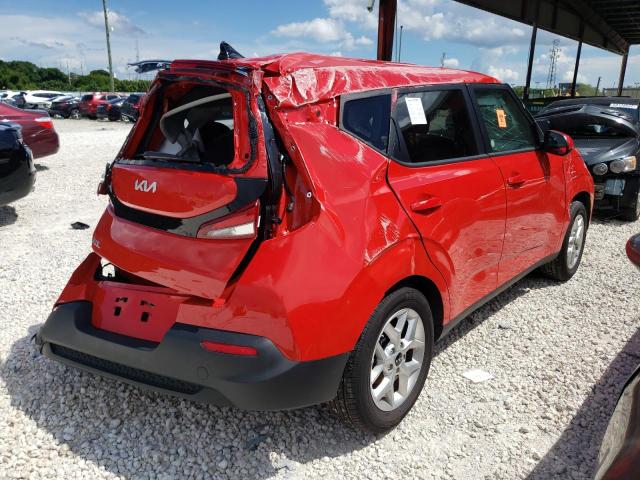 KNDJ23AU3N7182485 - 2022 KIA SOUL LX RED photo 4