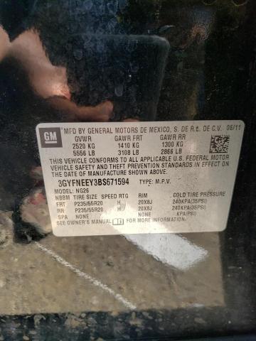 3GYFNEEY3BS671594 - 2011 CADILLAC SRX PERFOR 黑色 照片 10