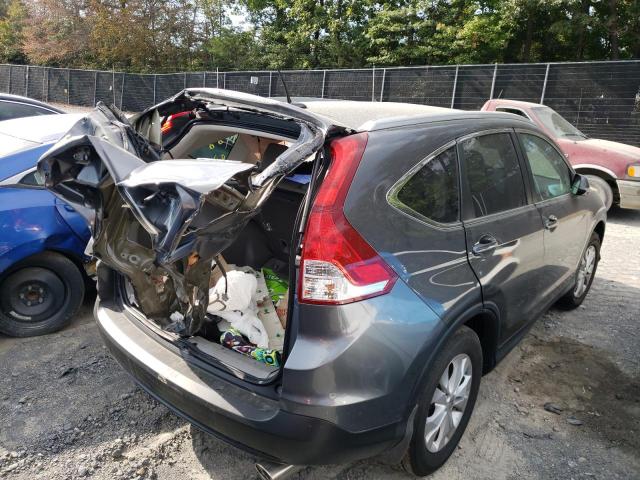 2HKRM4H76EH688892 - 2014 HONDA CR-V EXL GRAY photo 4