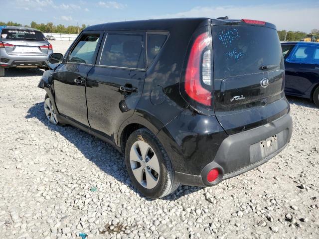 KNDJN2A24F7163672 - 2015 KIA SOUL BLACK photo 3