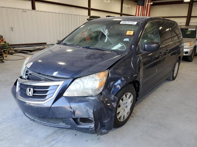 5FNRL38248B090417 - 2008 HONDA ODYSSEY LX BLUE photo 2