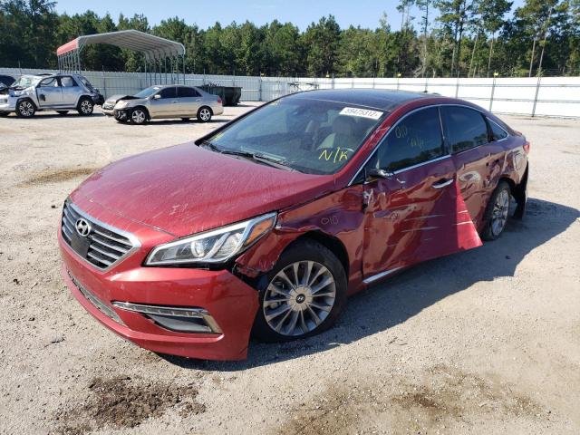 5NPE34AFXFH075632 - 2015 HYUNDAI SONATA SPO BURGUNDY photo 2