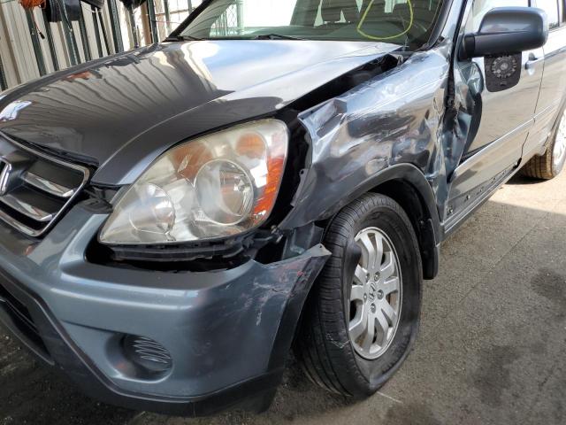 SHSRD78976U432109 - 2006 HONDA CRV GRAY photo 9