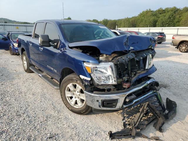 1N6AA1E67KN513561 - 2019 NISSAN TITAN PLAT BLUE photo 1