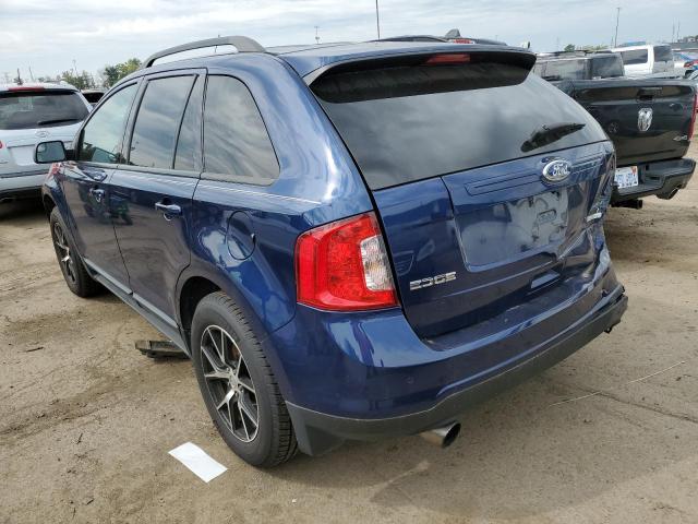 2FMDK3J91CBA48986 - 2012 FORD EDGE SEL BLUE photo 3