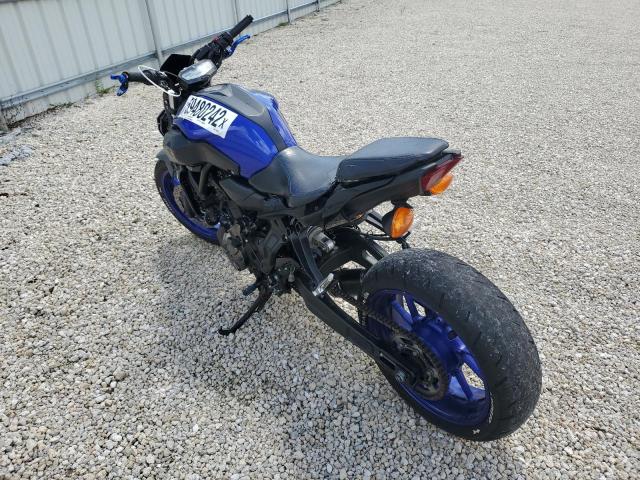 JYARM27E7JA001873 - 2018 YAMAHA MT07 BLUE photo 3