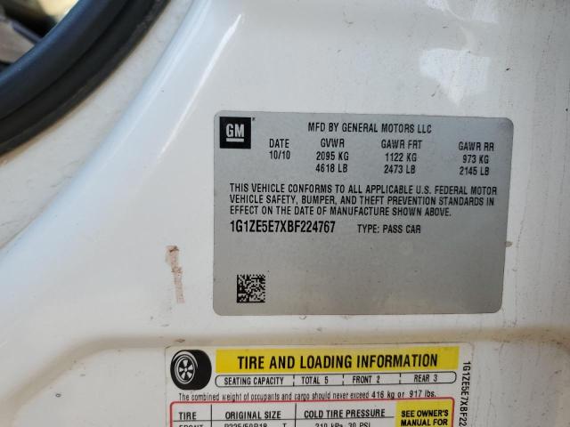 1G1ZE5E7XBF224767 - 2011 CHEVROLET MALIBU LTZ თეთრი ფოტო 10