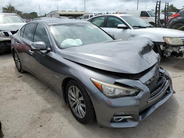 JN1AV7AP2EM690153 - 2014 INFINITI Q50 HYBRID GRAY photo 1