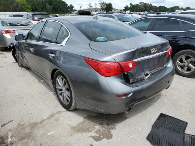 JN1AV7AP2EM690153 - 2014 INFINITI Q50 HYBRID GRAY photo 3