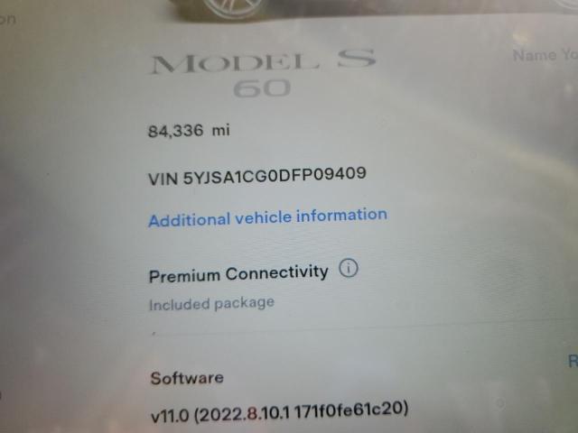 5YJSA1CG0DFP09409 - 2013 TESLA MODEL S Qara foto 10