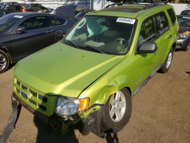 1FMCU5K38BKA51979 - 2011 FORD ESCAPE HYB GREEN photo 2