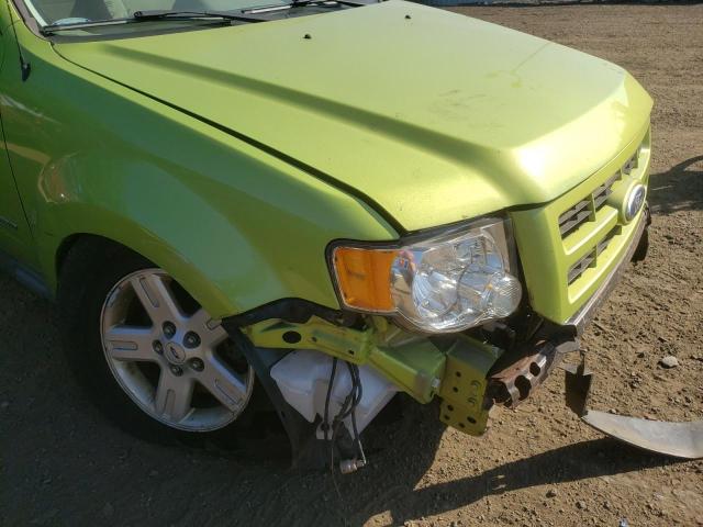 1FMCU5K38BKA51979 - 2011 FORD ESCAPE HYB GREEN photo 9