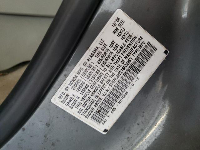 5FNRL38227B030263 - 2007 HONDA ODYSSEY LX  photo 10