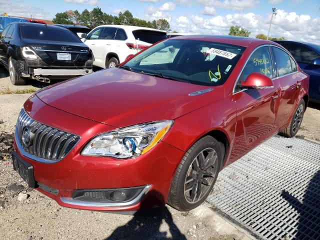 2G4GN5EX3E9189884 - 2014 BUICK REGAL PREM RED photo 2