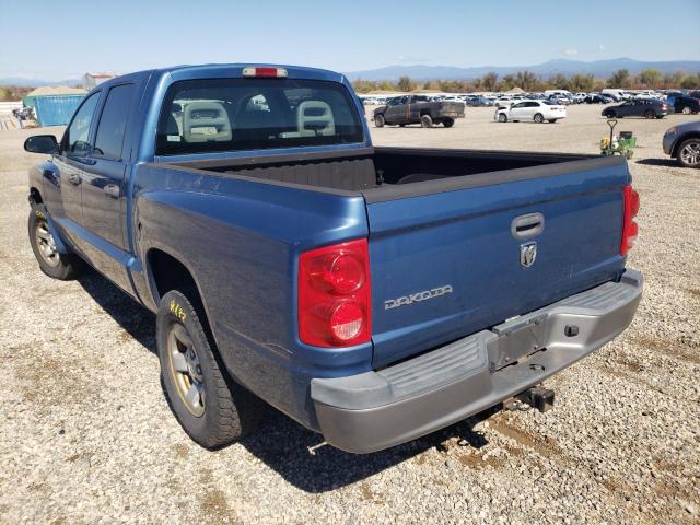 1D7HE28K35S308433 - 2005 DODGE DAKOTA QUA BLUE photo 3