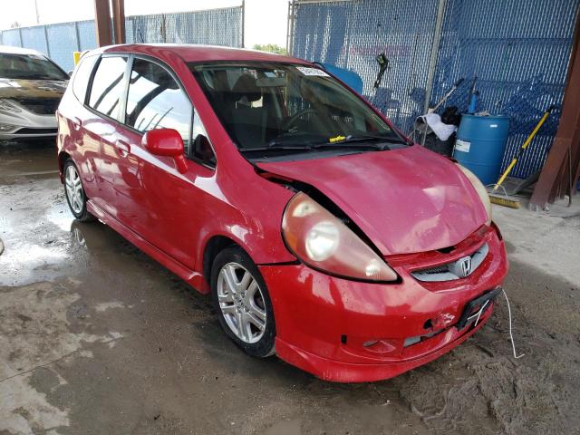 JHMGD38617S023989 - 2007 HONDA FIT S RED photo 1