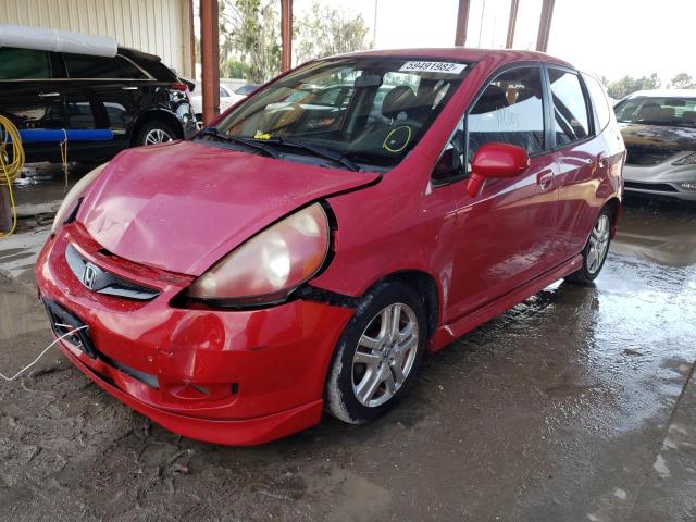 JHMGD38617S023989 - 2007 HONDA FIT S RED photo 2