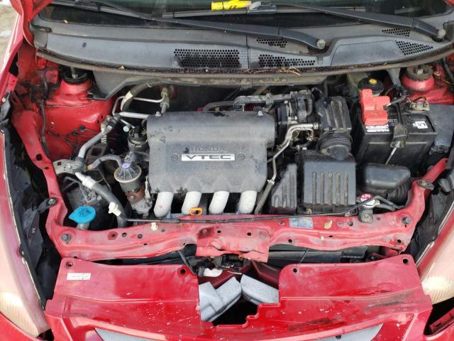 JHMGD38617S023989 - 2007 HONDA FIT S RED photo 7