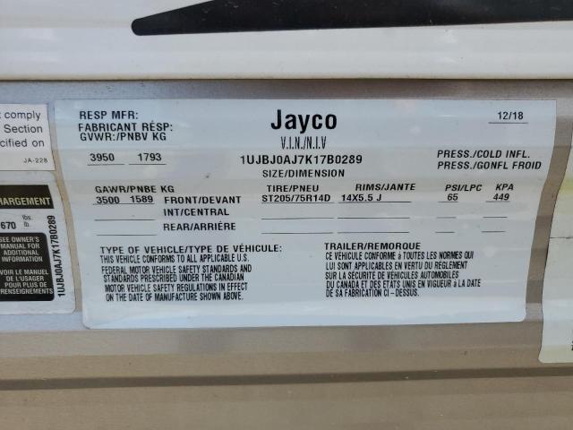 1UJBJ0AJ7K17B0289 - 2019 JAYCO JAY FLIGHT TWO TONE photo 10