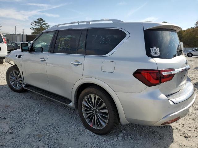 JN8AZ2NE7K9238490 - 2019 INFINITI QX80 LUXE SILVER photo 3