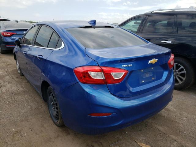 1G1BE5SM7G7270117 - 2016 CHEVROLET CRUZE LT BLUE photo 3