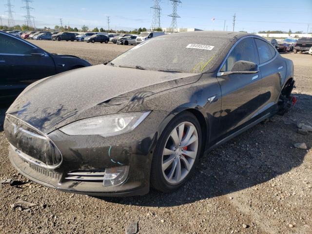 5YJSA1H28EFP66052 - 2014 TESLA MODEL S Negro foto 2