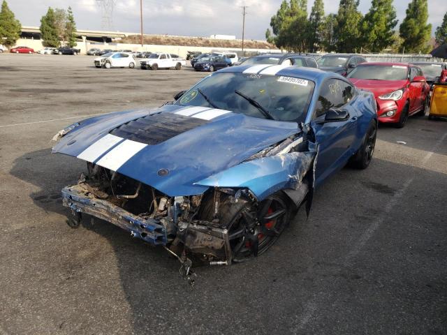 1FA6P8SJ1L5504029 - 2020 FORD MUSTANG SH BLUE photo 2