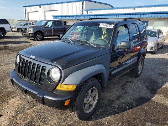 1J4GL38K75W644770 - 2005 JEEP LIBERTY RE BLACK photo 2
