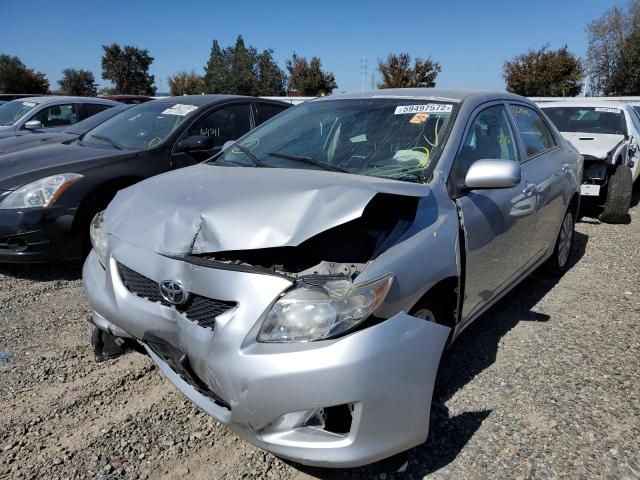 1NXBU4EE3AZ335185 - 2010 TOYOTA COROLA SILVER photo 2