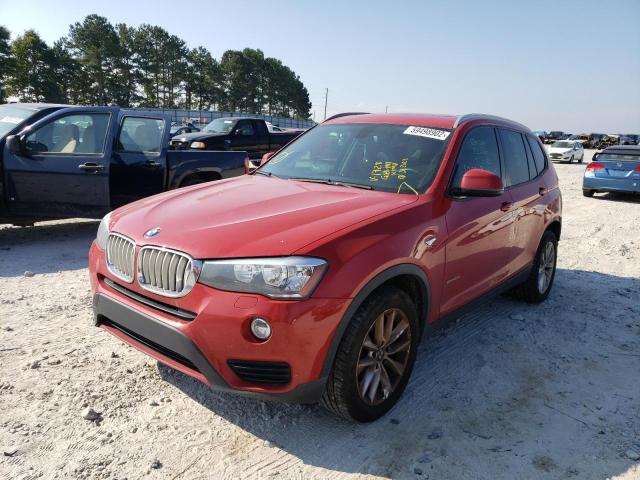 5UXWZ7C39H0V91728 - 2017 BMW X3 SDRIVE2 RED photo 2