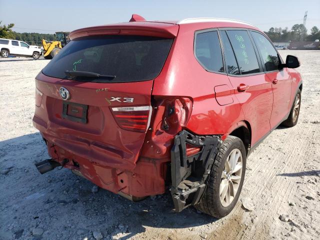 5UXWZ7C39H0V91728 - 2017 BMW X3 SDRIVE2 RED photo 4