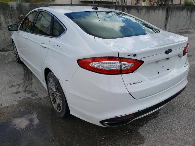 3FA6P0H92DR327763 - 2013 FORD FUSION SE WHITE photo 3