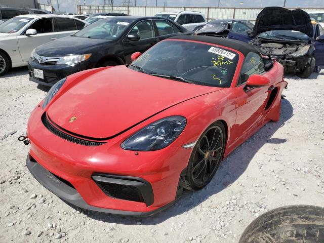 WP0CC2A86NS235552 - 2022 PORSCHE BOXSTER SP RED photo 2