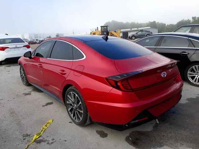 5NPEH4J28MH102354 - 2021 HYUNDAI SONATA LIM RED photo 3