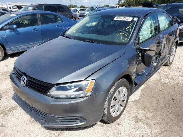 3VW1K7AJ9EM353658 - 2014 VOLKSWAGEN JETTA BASE 灰色 照片 2