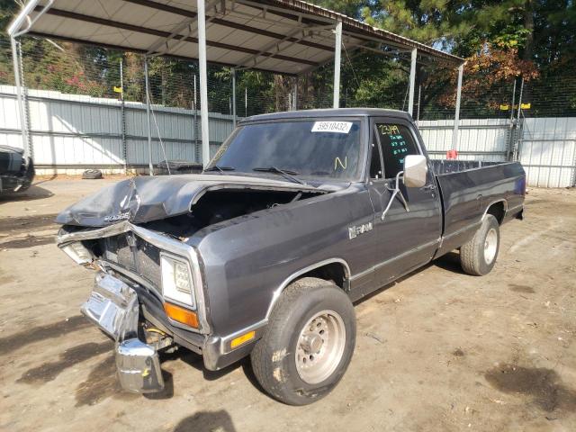 1B7FD04T2HS443866 - 1987 DODGE D-SERIES D GRAY photo 2