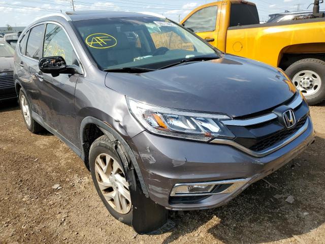 2HKRM4H76FH634574 - 2015 HONDA CR-V EXL GRAY photo 1