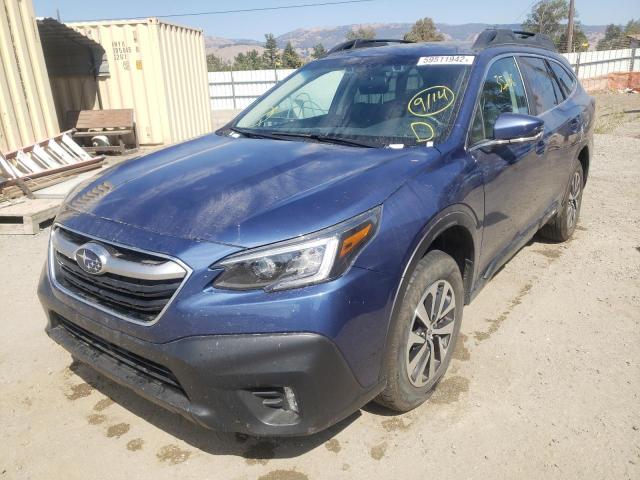 4S4BTAFCXM3207244 - 2021 SUBARU OUTBACK PR BLUE photo 2