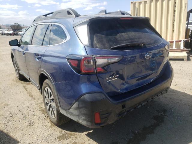 4S4BTAFCXM3207244 - 2021 SUBARU OUTBACK PR BLUE photo 3