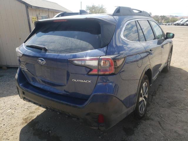 4S4BTAFCXM3207244 - 2021 SUBARU OUTBACK PR BLUE photo 4