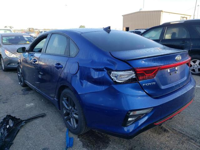 3KPF34AD5ME405150 - 2021 KIA FORTE GT L BLUE photo 3