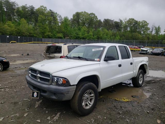 1D7HG38N24S770605 - 2004 DODGE DAKOTA QUA WHITE photo 2