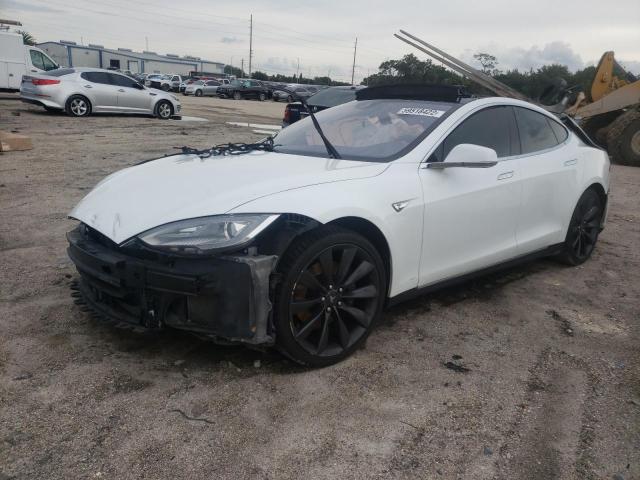 5YJSA1E13FF114307 - 2015 TESLA MODEL S Սպիտակ լուսանկար 2