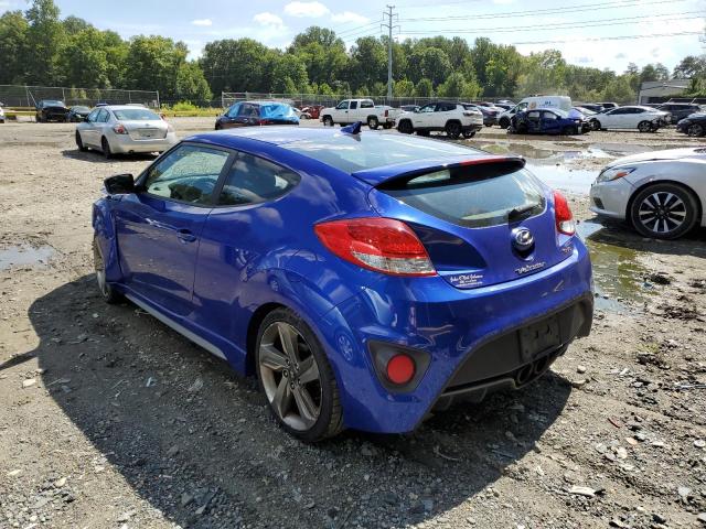 KMHTC6AEXFU224150 - 2015 HYUNDAI VELOSTER T BLUE photo 3