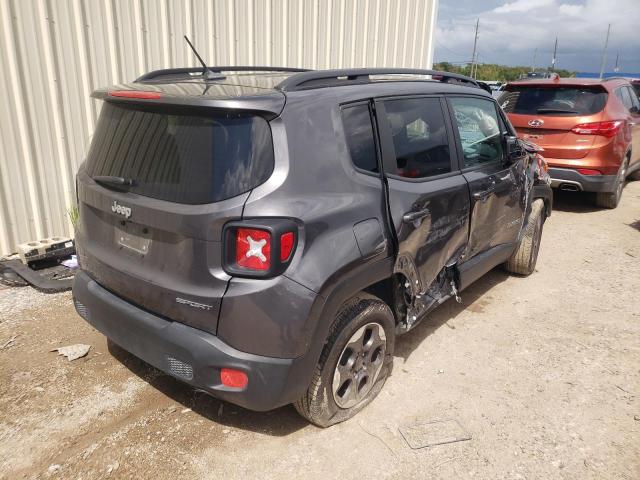 ZACCJAAB9HPF52165 - 2017 JEEP RENEGADE S GRAY photo 4