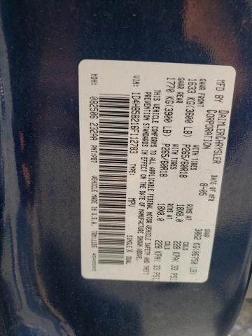 1D4HB58216F112783 - 2006 DODGE DURANGO LI BLUE photo 10