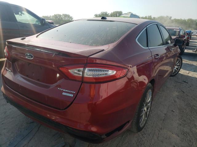 3FA6P0K97DR378605 - 2013 FORD FUSION TIT BURGUNDY photo 4