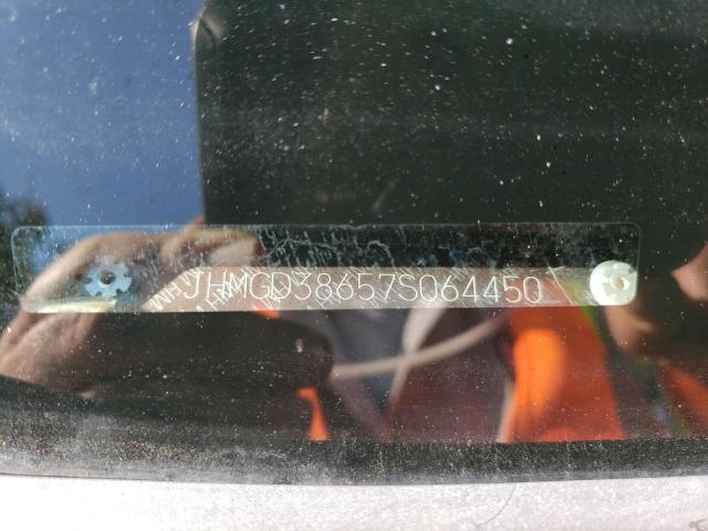 JHMGD38657S064450 - 2007 HONDA FIT S 黑色 照片 10