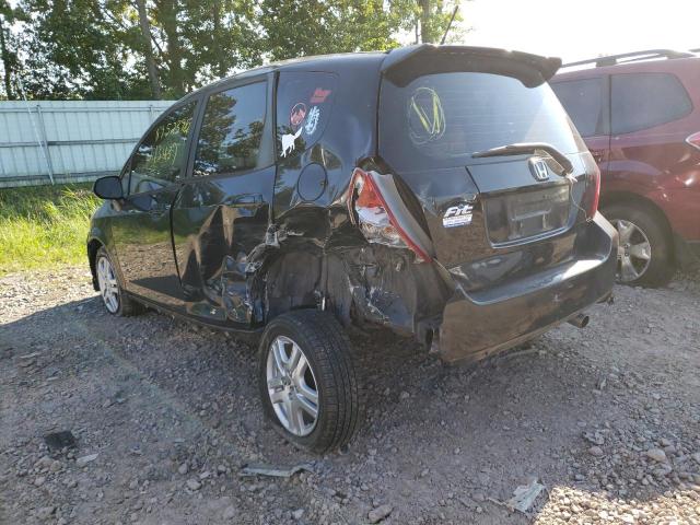 JHMGD38657S064450 - 2007 HONDA FIT S BLACK photo 3